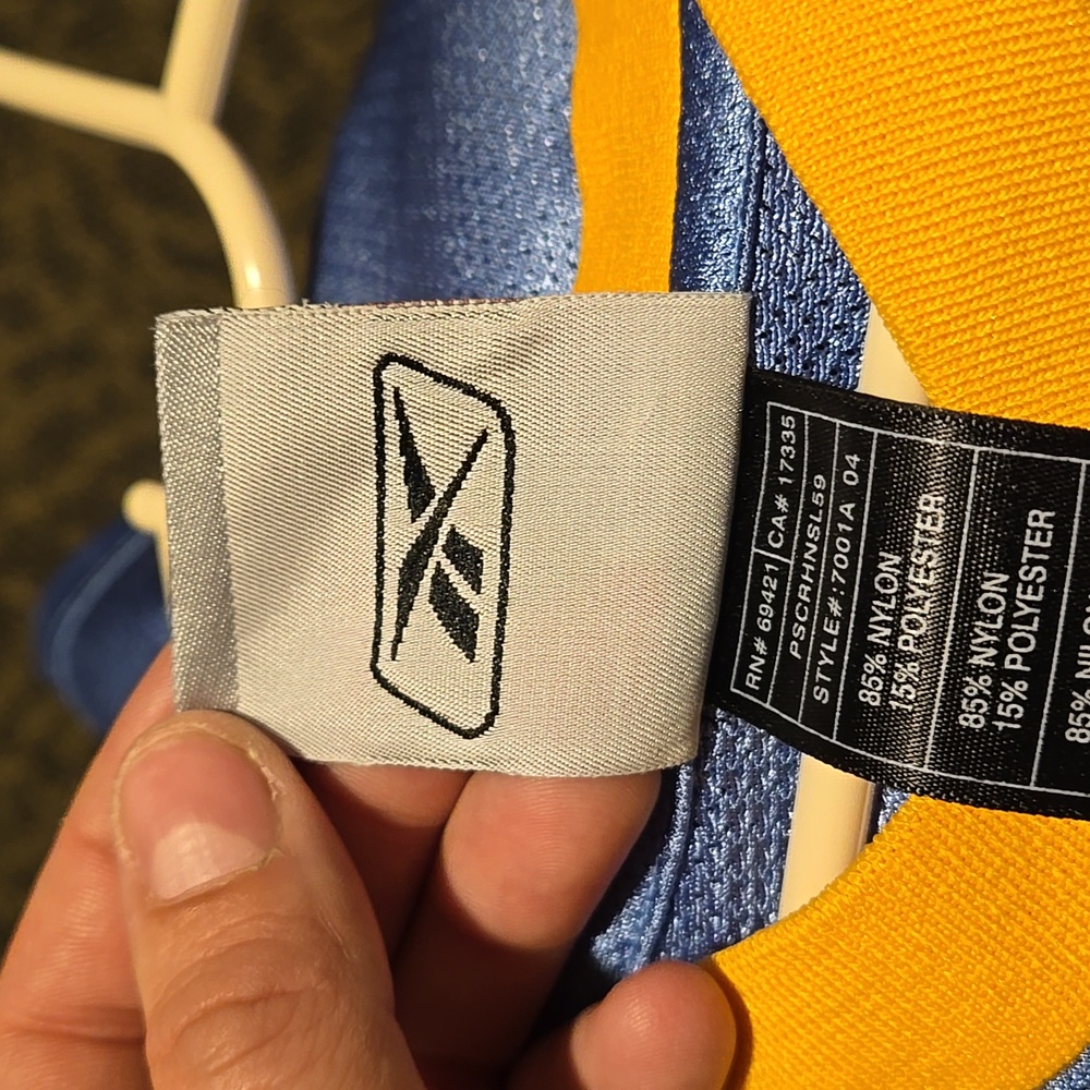 Vintage Reebok Denver Nuggets Carmelo Anthony #15 NBA Jersey Large Blue/Yellow - Picture 7 of 10